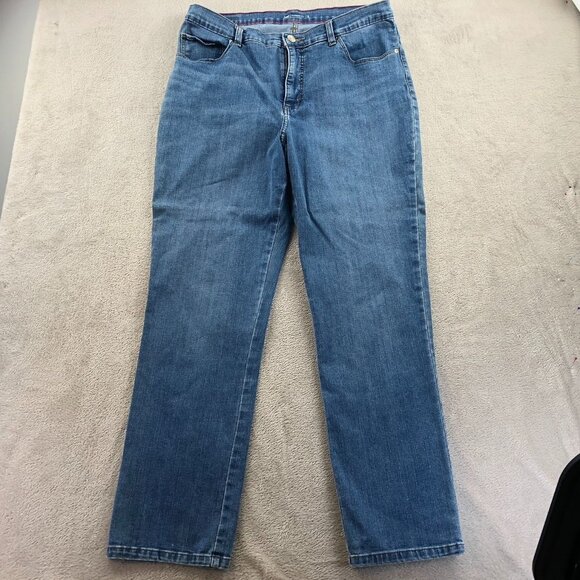 Lee Women's Jeans Size 14 Classic Fit 1889 Blue Denim Straight Leg Classic Casua - Picture 13 of 14